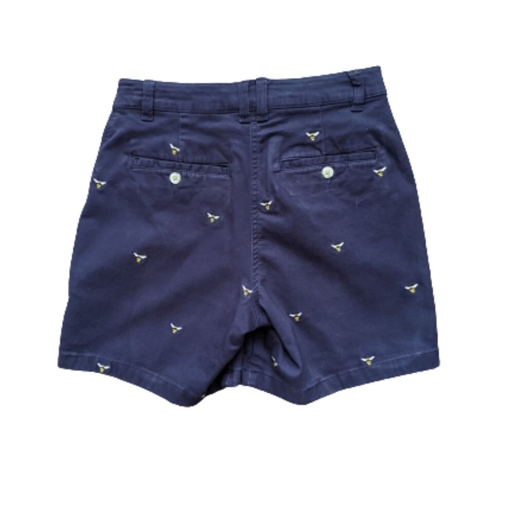 Jules Maison Jules Signature Navy Embroidered Bumblebee Shorts 4 - Picture 3 of 8